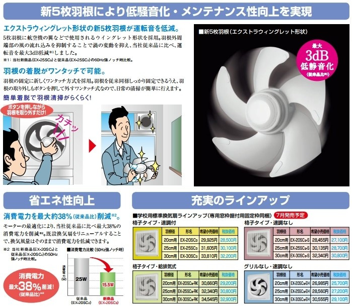 非売品 三菱 EX-30SC3 標準換気扇 格子タイプ 速調付